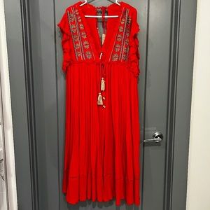 Free People Will Wait For You Midi Dress Size SMALL